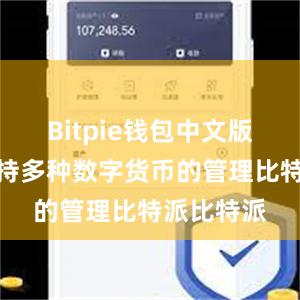 Bitpie钱包中文版还能够支持多种数字货币的管理比特派比特派