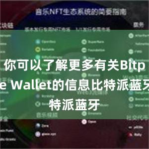 你可以了解更多有关Bitpie Wallet的信息比特派蓝牙