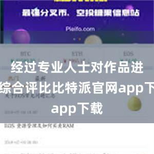 经过专业人士对作品进行综合评比比特派官网app下载